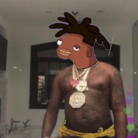 a cartoon of a man with dreadlocks standing in a bathroom